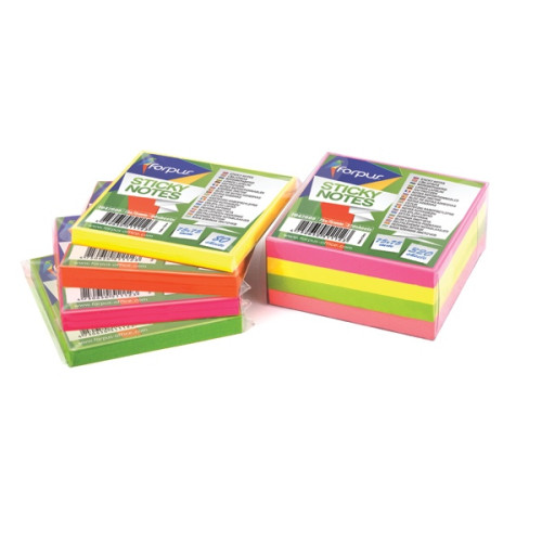 Lipnūs lapeliai Forpus, Neon, 75x75mm, žali (1x80)-Lipnūs lapeliai-Popierius ir popieriaus