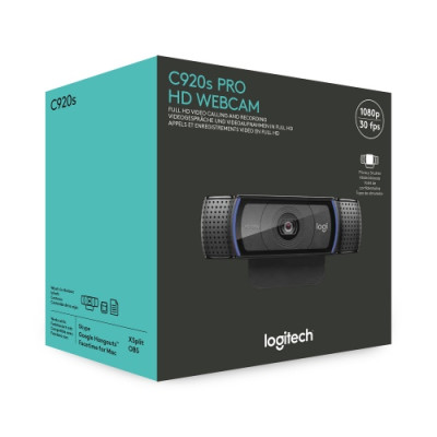 Internetinė kamera Logitech C920S Pro HD Webcam (960-001252), juoda-Internetinės