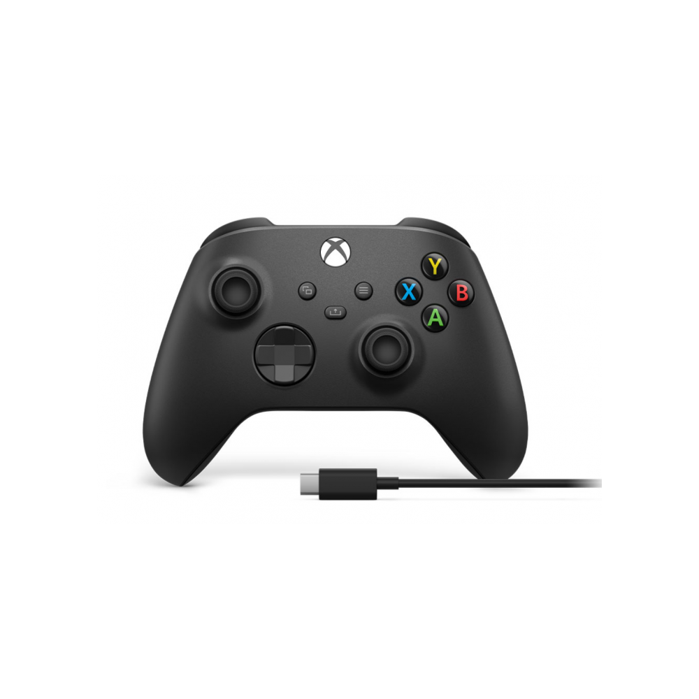 Žaidimų pultas Xbox Wireless Controller + USB-C Laidas, Juodas-Žaidimų priedai-Žaidimų įranga
