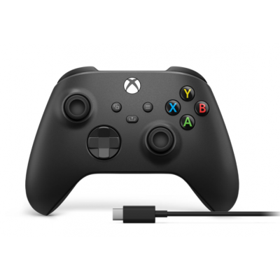 Žaidimų pultas Xbox Wireless Controller + USB-C Laidas, Juodas-Žaidimų priedai-Žaidimų įranga