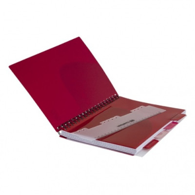 Sąsiuvinis su spirale CoolPack, A4, 200 puslapių, langeliais, Raudonos spalvos-Sąsiuviniai ir