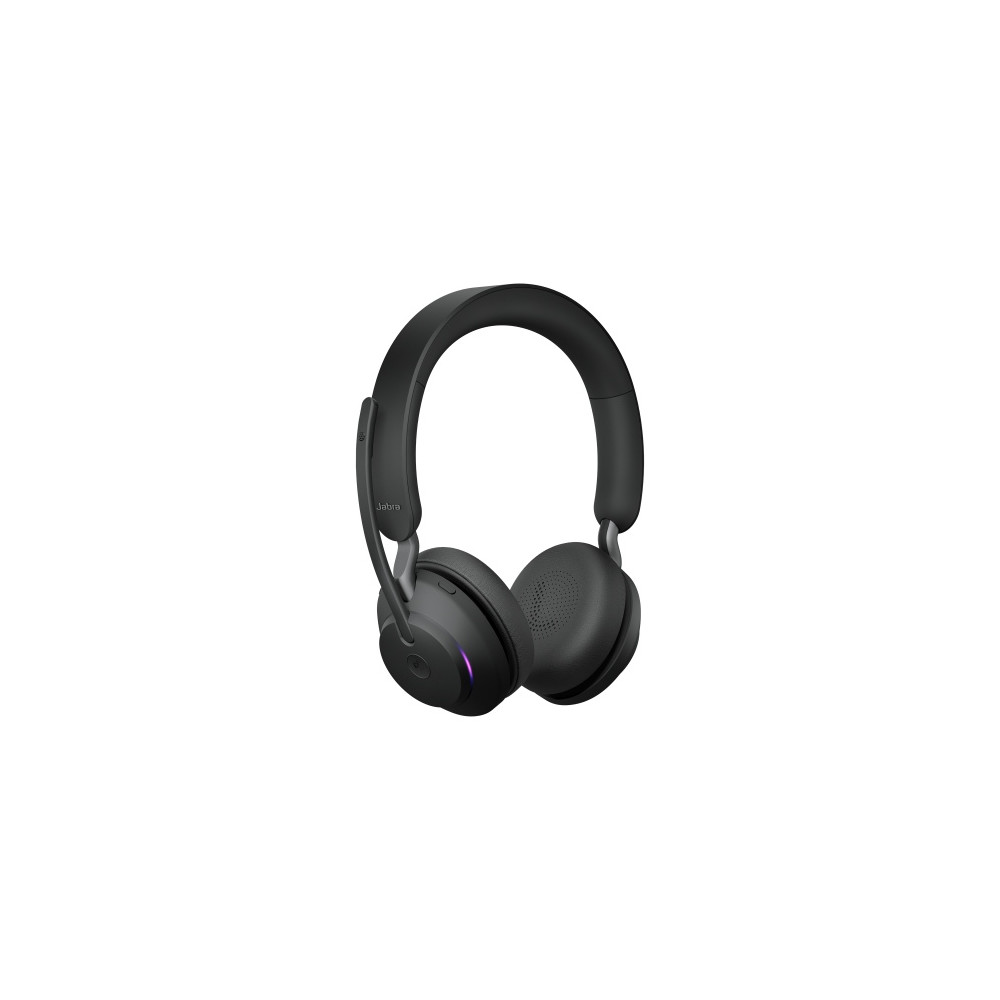 Jabra Evolve2 65 MS Stereo Belaidės ausinės, Bluetooth, USB-A, Juoda-Ausinės ir