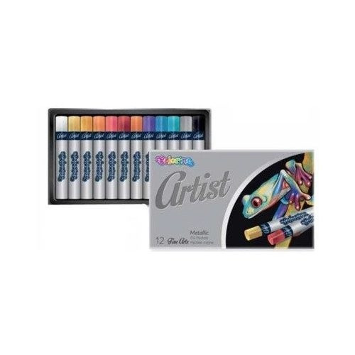 Aliejinės kreidelės Colorino Artist Metallic 12 spalvų-Neoriginalios spausdintuvų