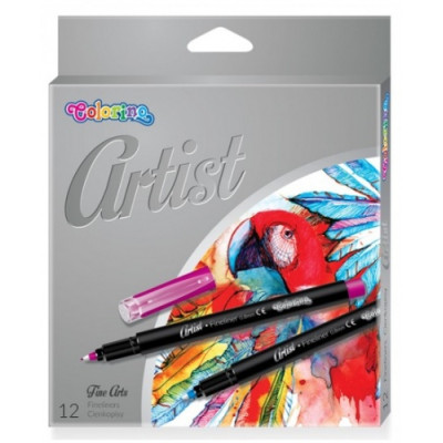 Rašikliai Fineliners Colorino Artist 12 spalvų-Rašikliai-Rašymo priemonės