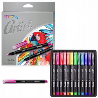 Rašikliai Fineliners Colorino Artist 12 spalvų-Rašikliai-Rašymo priemonės