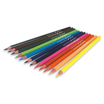 Spalvoti pieštukai Colorino Kids šešiakampiai, 12 spalvų-Spalvoti pieštukai-Piešimo priemonės