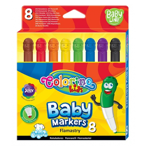 Flomasteriai Colorino Kids Baby, 8 spalvų-Flomasteriai-Piešimo priemonės