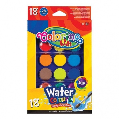 Akvarelė Colorino Kids 18 spalvų-Dažai-Piešimo priemonės
