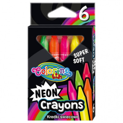 Vaškinės kreidelės Colorino Kids 6 spalvų-Kreida ir kreidelės-Piešimo priemonės