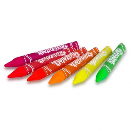 Vaškinės kreidelės Colorino Kids 6 spalvų-Kreida ir kreidelės-Piešimo priemonės