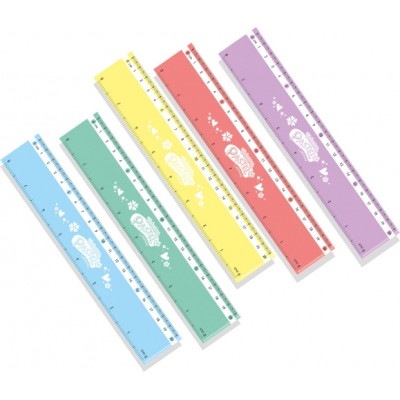 Liniuotė Colorino Pastel 20 cm plastikinė pastelinių spalvų-Liniuotės-Braižymo reikmenys