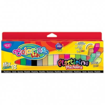 Plastilinas Colorino Kids Mix 18 spalvų-Plastilinas ir priemonės lipdimui-Ugdymo ir kūrybos