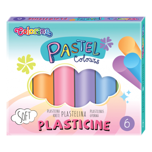 Plastilinas Colorino Pastel 6 pastelinių spalvų-Plastilinas ir priemonės lipdimui-Ugdymo ir