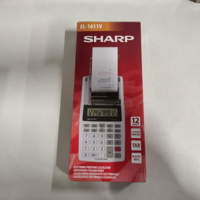 Ecost prekė po grąžinimo Sharp El1611V spausdinimo mini darbalaukio skaičiuoklė, 12digit LCD