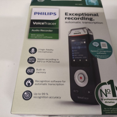 Ecost prekė po grąžinimo Philips Voicetracer DVT2810 garso įrašymo įrenginys su Dragon