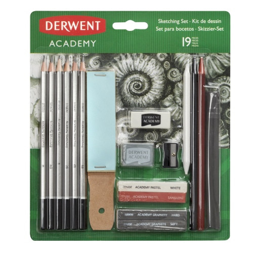 Eskizavimo rinkinys Derwent Academy, 19 dalių-Neoriginalios spausdintuvų kasetės-SPAUSDINTUVAI