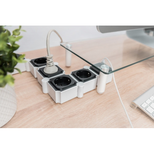 Ilgintuvas DIGITUS, 4 krypčių, su 2 USB prievadais, jungikliu-Neoriginalios spausdintuvų