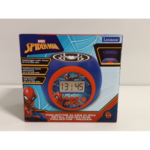Ecost prekė po grąžinimo LEXiBOOK projektoriaus žadintuvas Spiderman Marvel su snaudimo ir