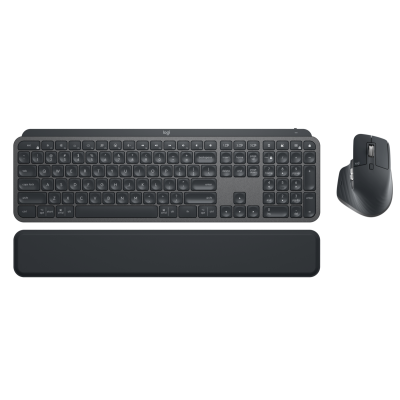 Belaidė klaviatūra ir pelė + Atrama riešui Logitech MX Keys Combo for Business Gen 2