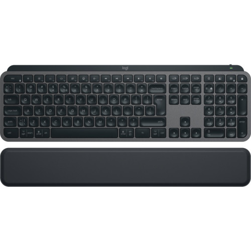 Logitech MX Keys S Belaidė klaviatūra + Atrama riešui, Bluetooth, Illuminated, US
