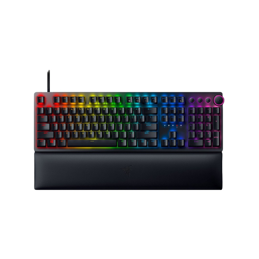 Žaidimų klaviatūra Razer Huntsman V2, RGB LED light, Wired, US, Clicky Purple Switch