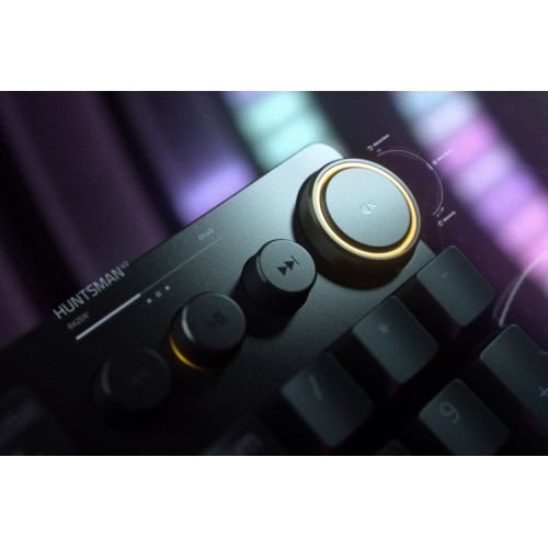 Žaidimų klaviatūra Razer Huntsman V2, RGB LED light, Wired, US, Clicky Purple Switch