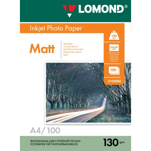 Fotopopierius Lomond Photo Inkjet Paper Matinis 130 g/m2 A4, 100 lapų, dvipusis-Foto
