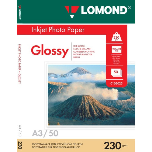 Fotopopierius Lomond Photo Inkjet Paper Blizgus 230 g/m2 A3, 50 lapų-Foto popierius-Popierius