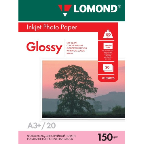 Fotopopierius Lomond Photo Inkjet Paper Blizgus 150 g/m2 A3+, 20 lapų-Foto popierius-Popierius