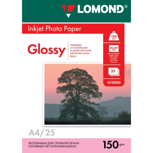 Fotopopierius Lomond Photo Inkjet Paper Blizgus 150 g/m2 A4, 25 lapai-Foto popierius-Popierius