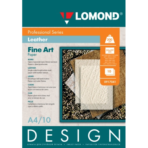 Fotopopierius Lomond Fine Art Paper Design Leather Matinis 200 g/m2 A4, 10 lapų-Foto