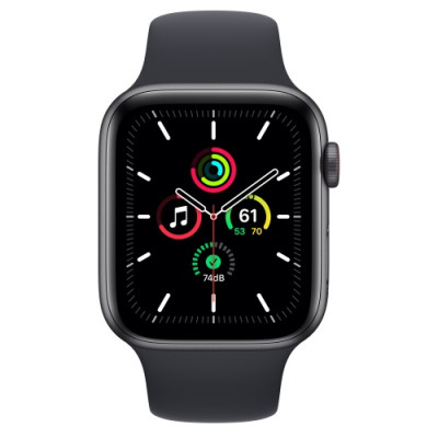 Apple Watch SE Išmanusis laikrodis, GPS+Cellular, Space Gray Aluminum Case/Midnight Sport