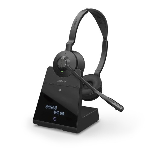 Jabra Engage 75 Stereo Belaidės ausinės su mikrofonu, Bluetooth, Charging Stand-Ausinės ir