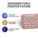 Logitech Pebble Keys 2 K380s Belaidė klaviatūra, RF Wireless+Bluetooth, US INT, Tonal