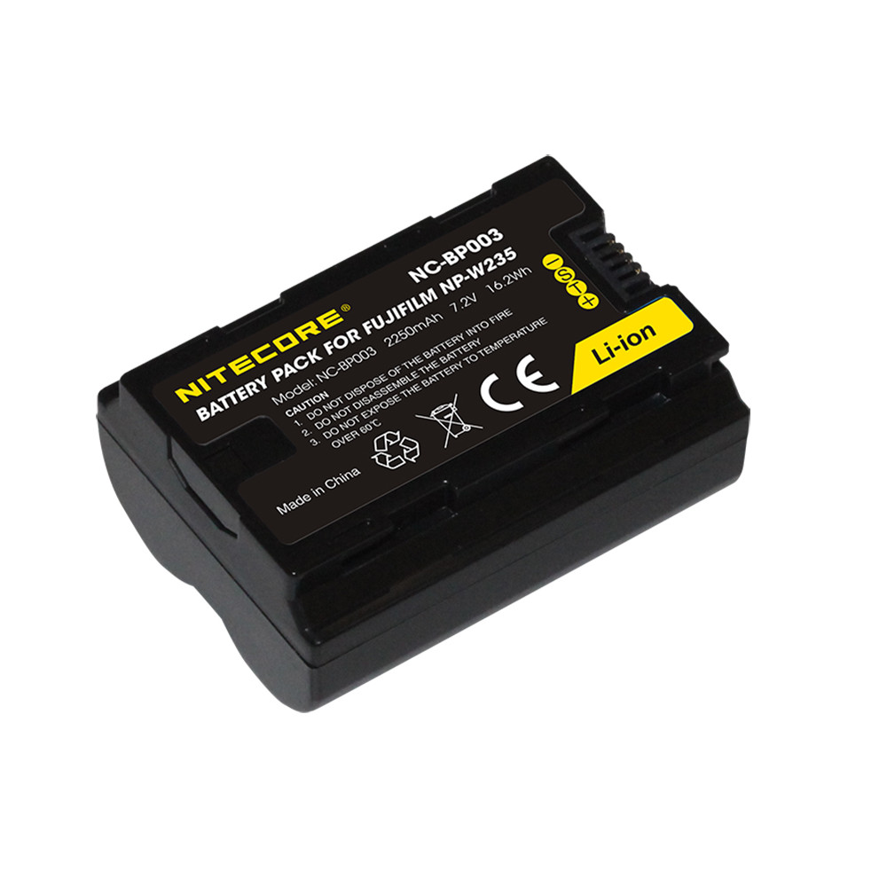 Nitecore NC BP003 (Fuji NP W235 Battery) 2250mAh-Fotoaparatų baterijos-Fotoaparatai ir jų