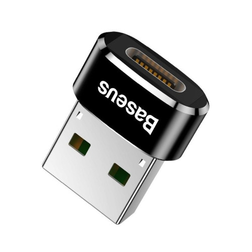 Baseus USB Male To Type-C Female Adapter Converer black-Laidai ir adapteriai-Baterijos, laidai