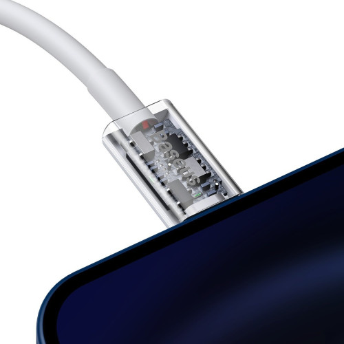 Baseus Superior Series Cable USB-C to Lightning, 20W, PD, 1,5m (white)-Laidai ir