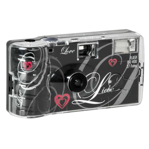 Single use Camera Flash 400 27 Love black-Juostiniai fotoaparatai-Fotoaparatai ir jų priedai