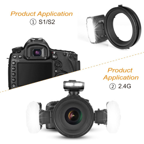 Meike Macro Twin Flash Kit MK-MT24 Canon-Blykstės-Fotoaparatai ir jų priedai