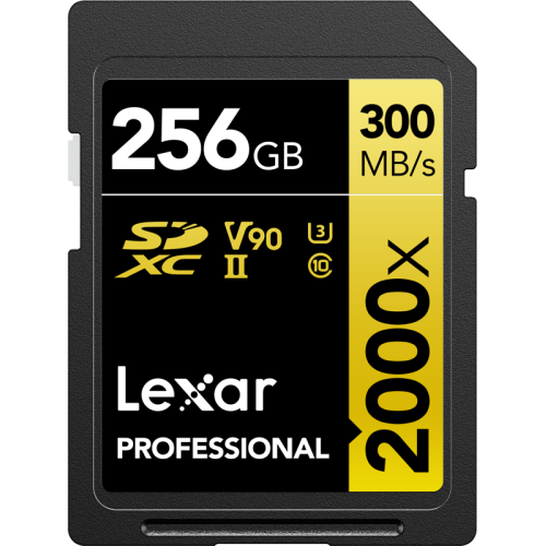 LEXAR PRO 2000X SDHC/SDXC UHS-II U3(V90) R300/W260 (W/O CARDREADER) 256GB-SDHC