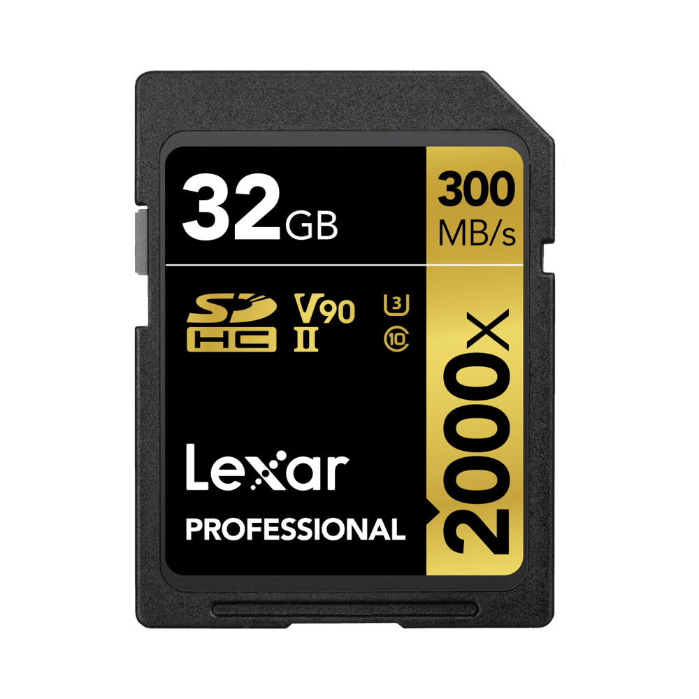 LEXAR PRO 2000X SDHC/SDXC UHS-II U3(V90) R300/W260 (W/O CARDREADER) 32GB-SDHC