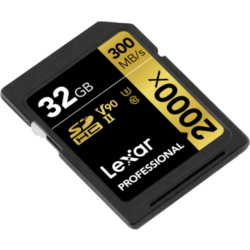 LEXAR PRO 2000X SDHC/SDXC UHS-II U3(V90) R300/W260 (W/O CARDREADER) 32GB-SDHC