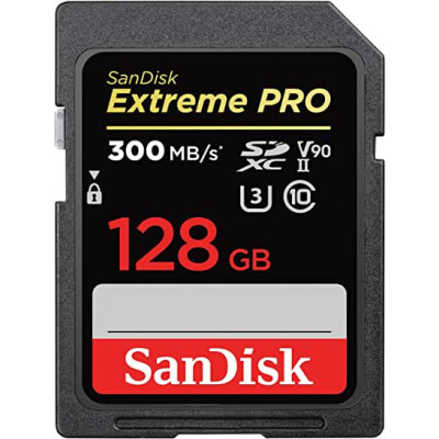 SanDisk ExtremePRO SDXC V90 128G 300MB UHS-II SDSDXDK-128G-GN4IN-SDHC kortelės-Skaitmeninės