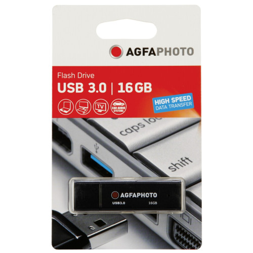 AgfaPhoto USB 3.0 black 16GB-USB laikmenos-Skaitmeninės laikmenos