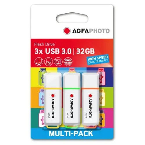 AgfaPhoto USB 3.0 Gen 1 32GB Color Mix MP3-USB laikmenos-Skaitmeninės laikmenos