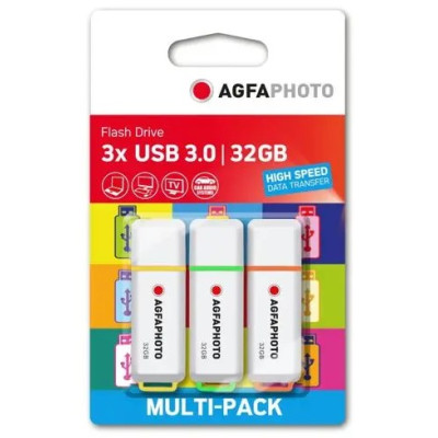 AgfaPhoto USB 3.0 Gen 1 32GB Color Mix MP3-USB laikmenos-Skaitmeninės laikmenos