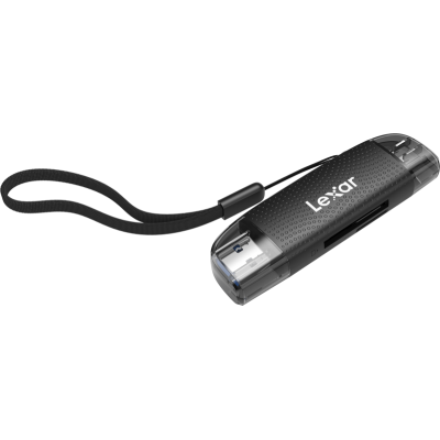 LEXAR CARDREADER DUAL SLOT USB-A/C (LRW310U) SUPPORTS MICROSD AND SD CARDS (USB 3.1)-Kortelių