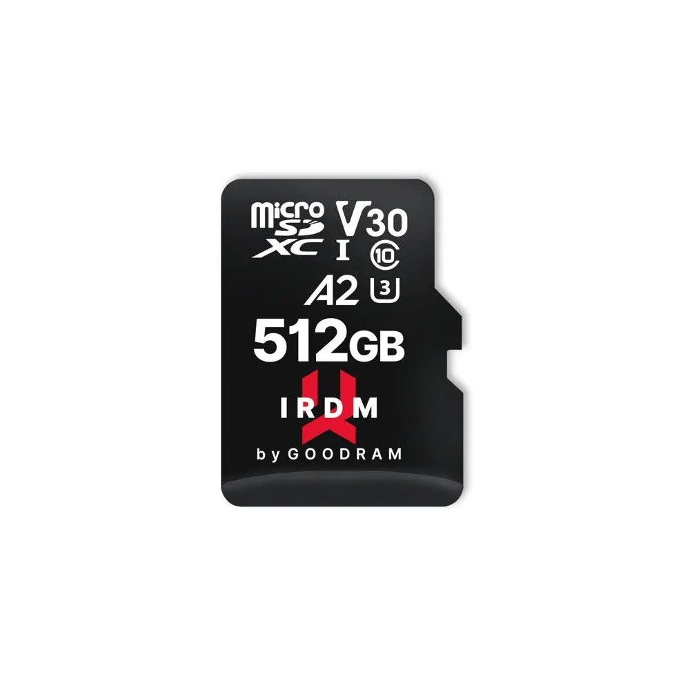 GOODRAM IRDM microSDXC 512GB V30 UHS-I U3 + adapter-MicroSD kortelės-Skaitmeninės laikmenos