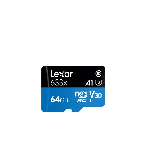 LEXAR 633X MICROSDHC/SDXC NO ADAPTER (V30) R95/W45 64GB-MicroSD kortelės-Skaitmeninės laikmenos