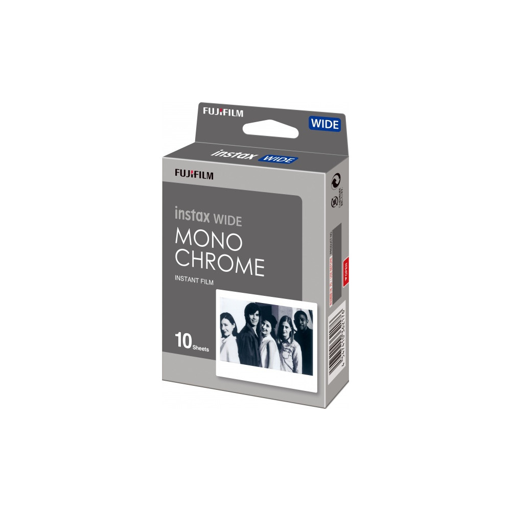 Fujifilm Fotoplokštelės Instax WIDE Monochrome 10vnt.-Fotoplokštelės momentiniams